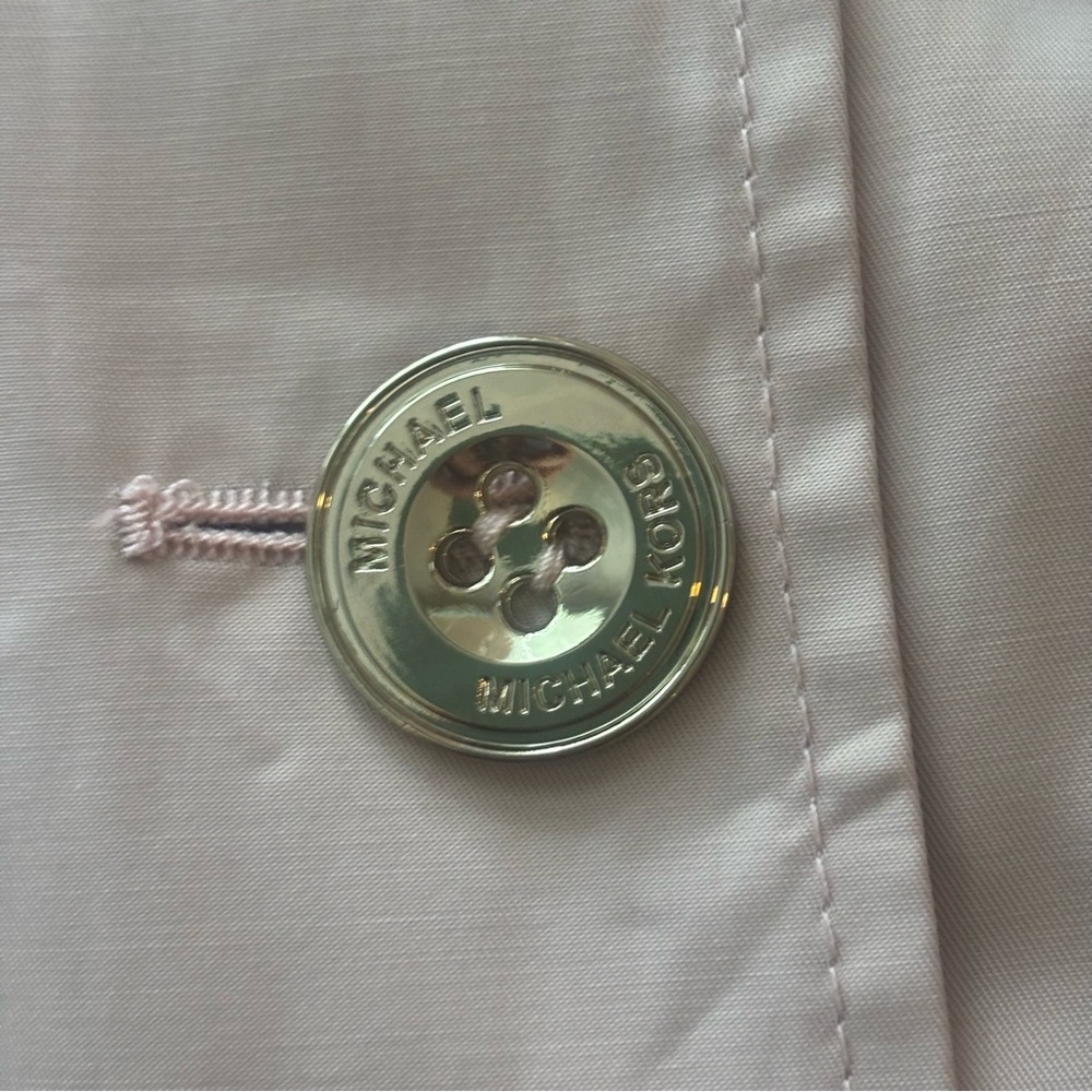 MICHAEL Michael Kors Soft Pink Single-Breasted Trench Coat - Picture 13 of 15
